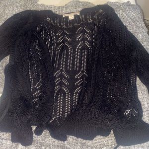 Black cropped cardigan